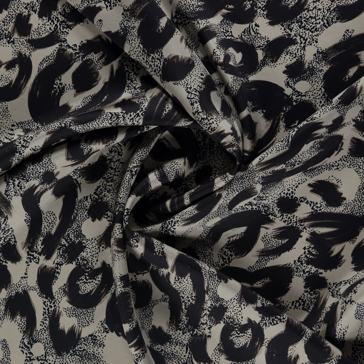 Açık Taş Leopar Desenli Twill İpek Eşarp - 2