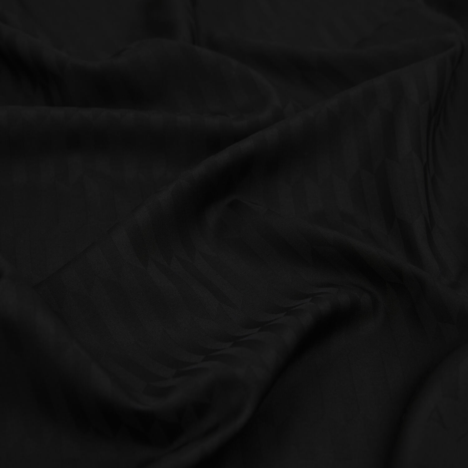 Black Drop Pattern Jacquard Wool Silk Scarf - 2