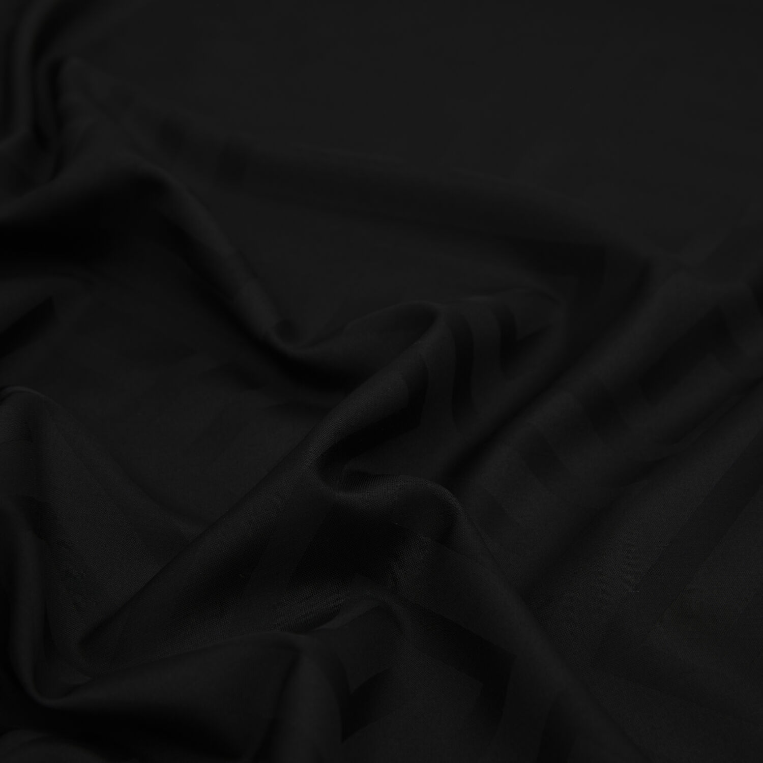 Black G Pattern Jacquard Wool Silk Scarf - 2