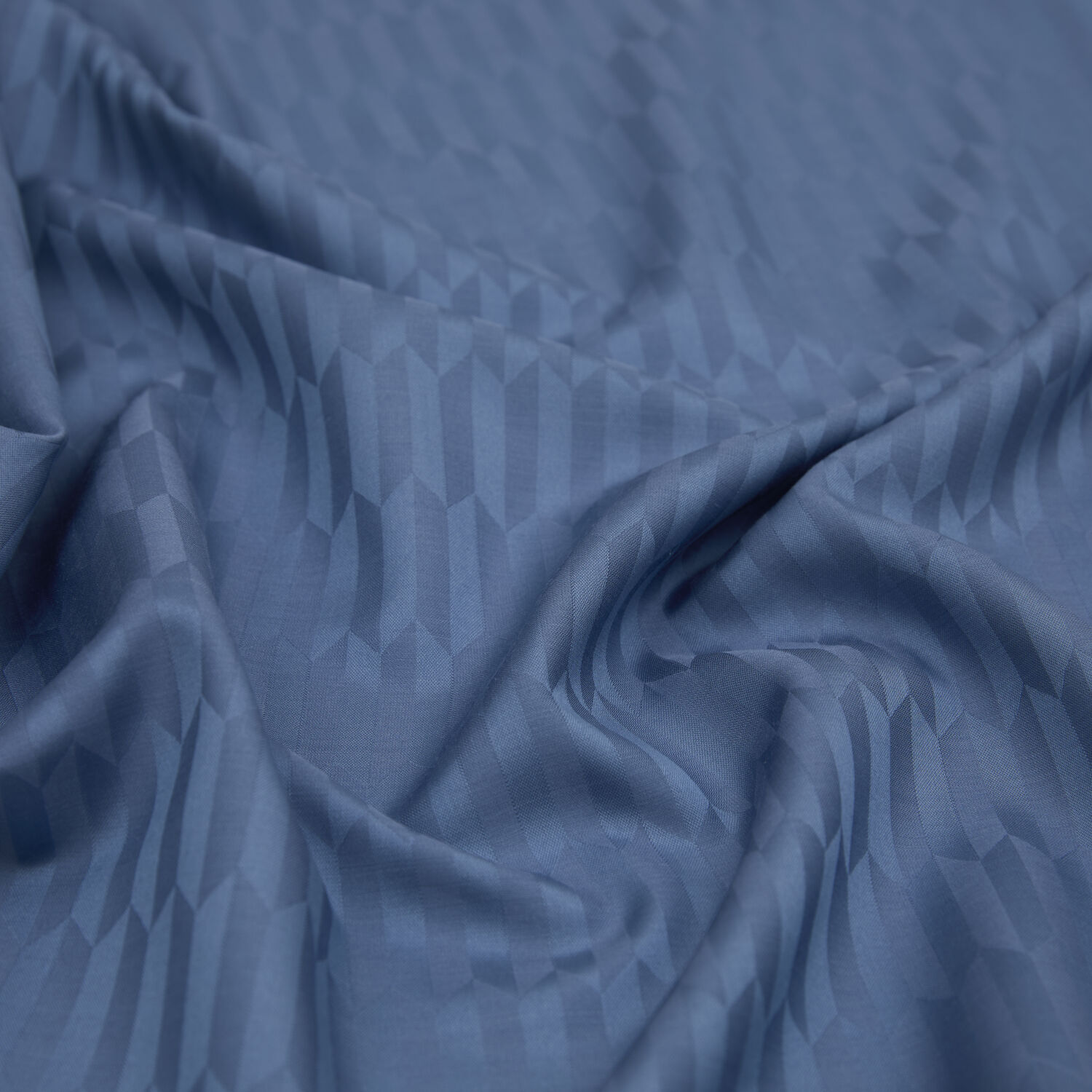 Blue Drop Pattern Jacquard Wool Silk Scarf - 2