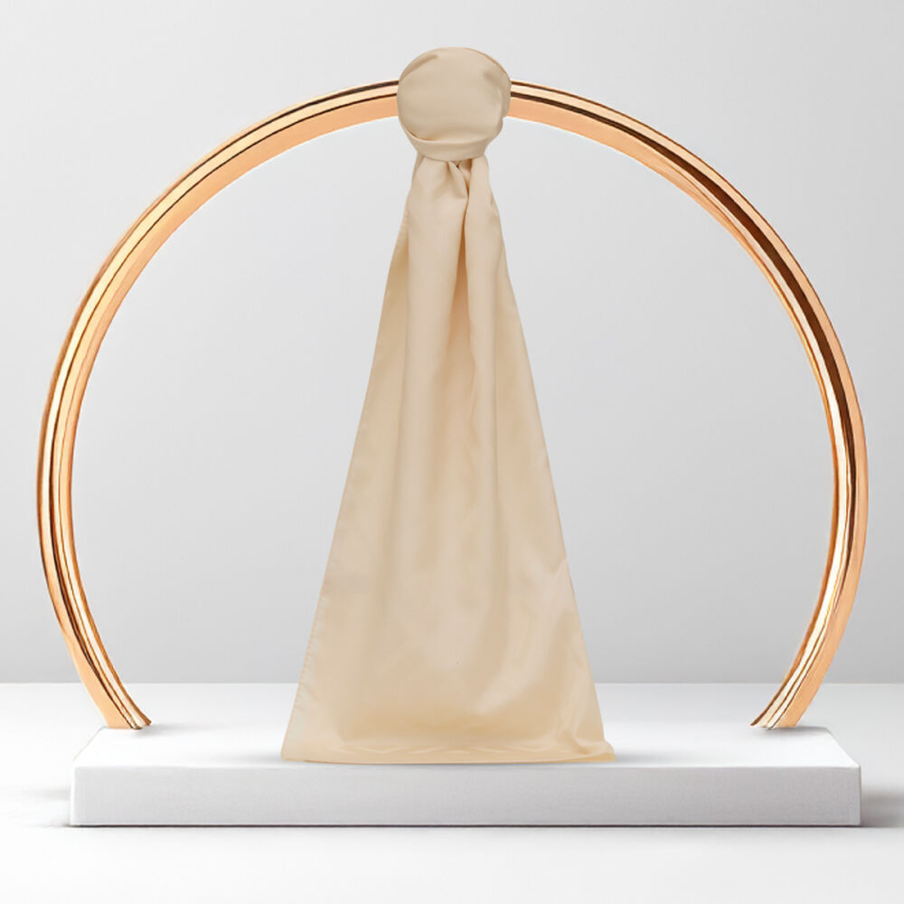 Cream G Pattern Jacquard Wool Silk Scarf