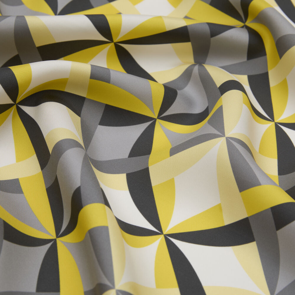 Dore Antik Mozaik Desenli Twill İpek Eşarp - Vismara