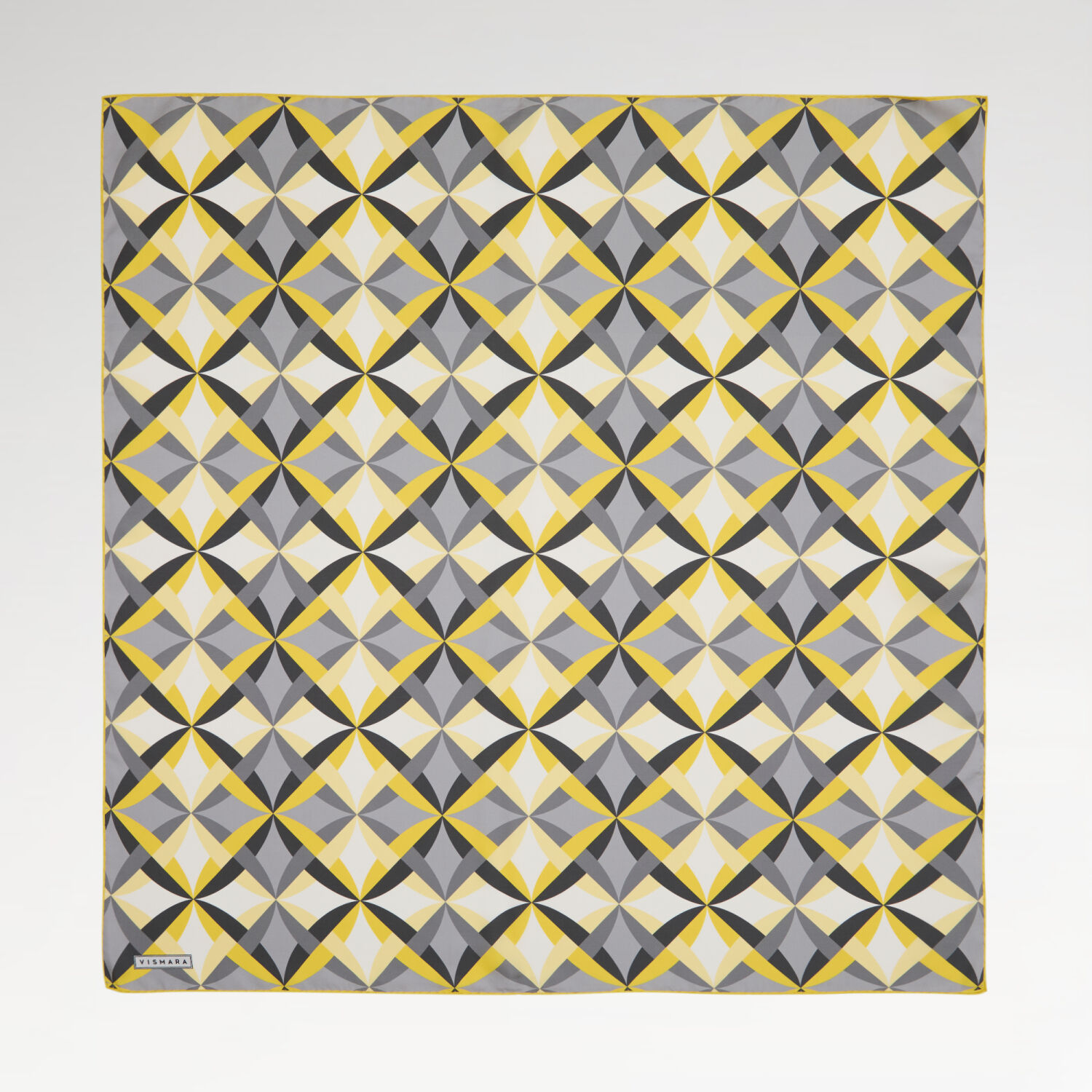 Dore Antique Mosaic Patterned Twill Silk Square Scarf - 1