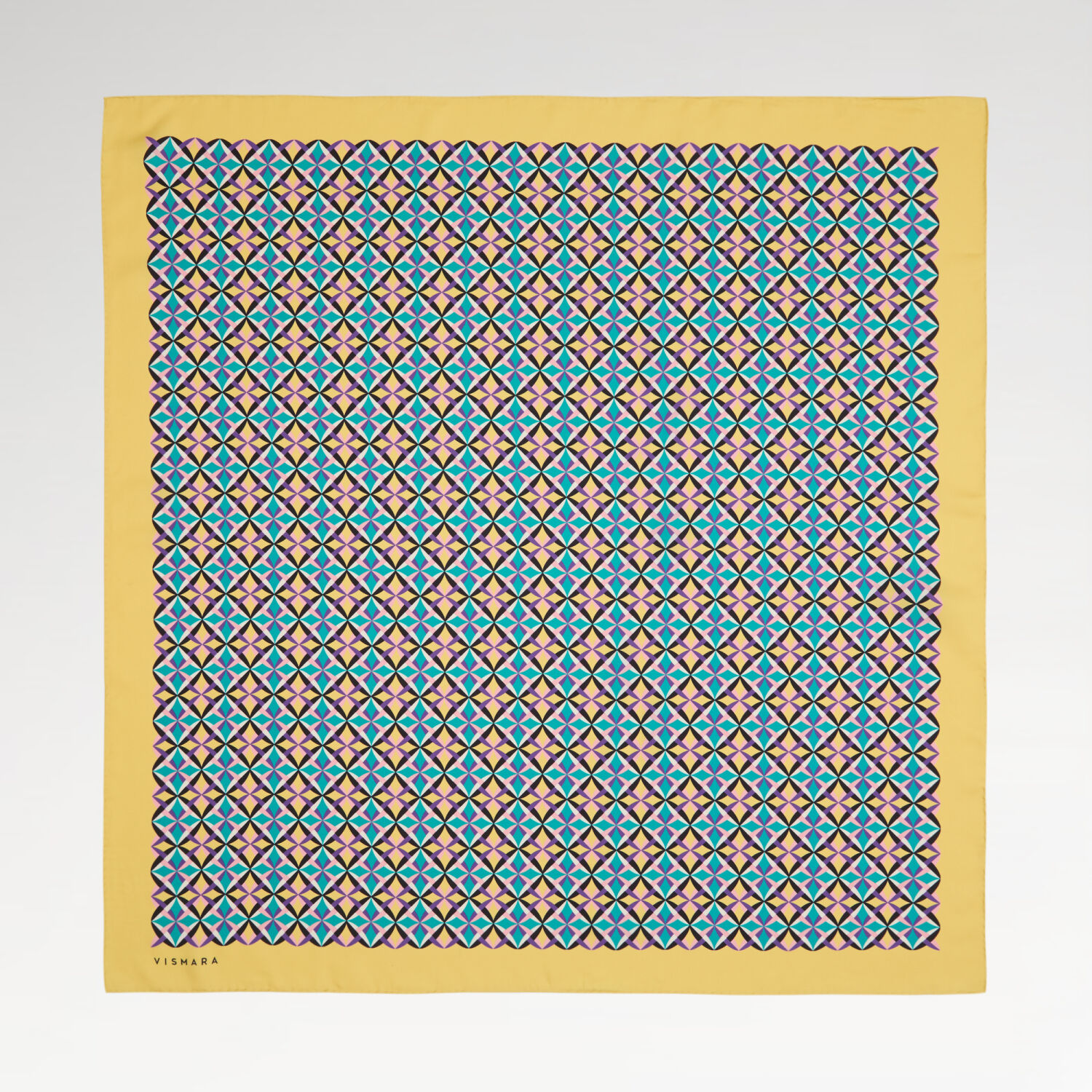 Dore Diamond Line Retro Desen Twill İpek Eşarp - 1