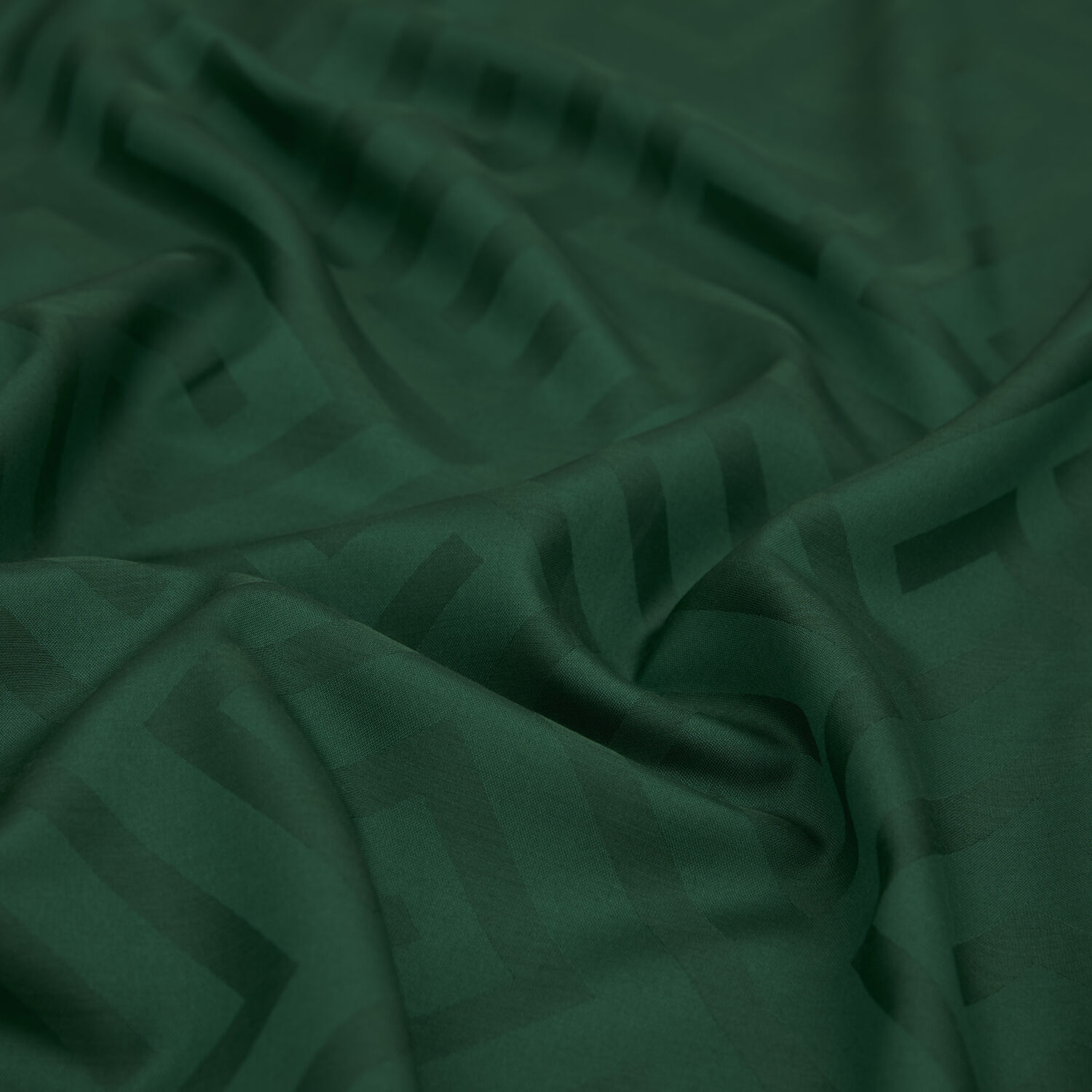 Emerald Green G Pattern Jacquard Wool Silk Scarf - 2