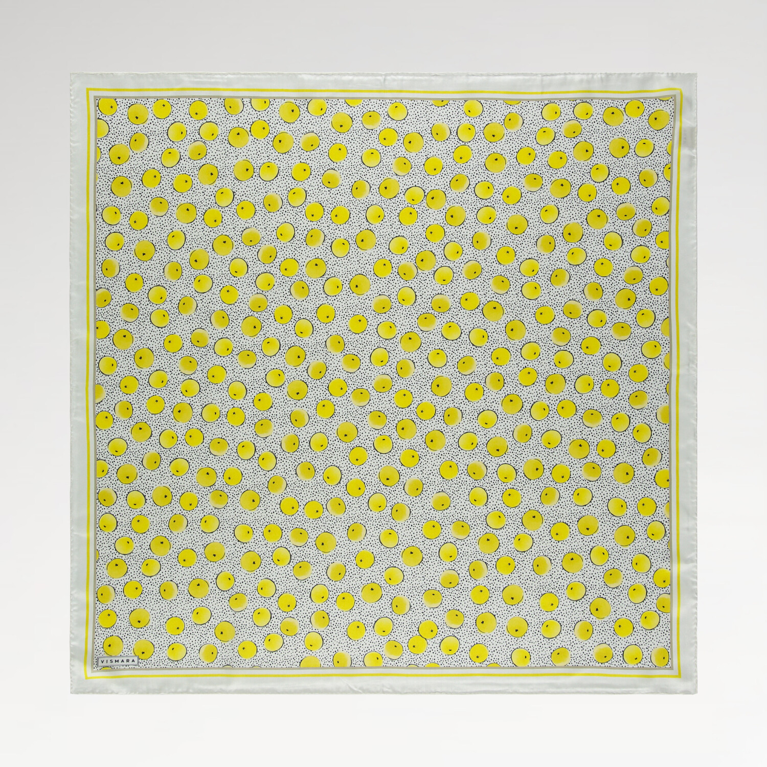 Dore Artistic Point Patterned Twill Silk Square Scarf - 1