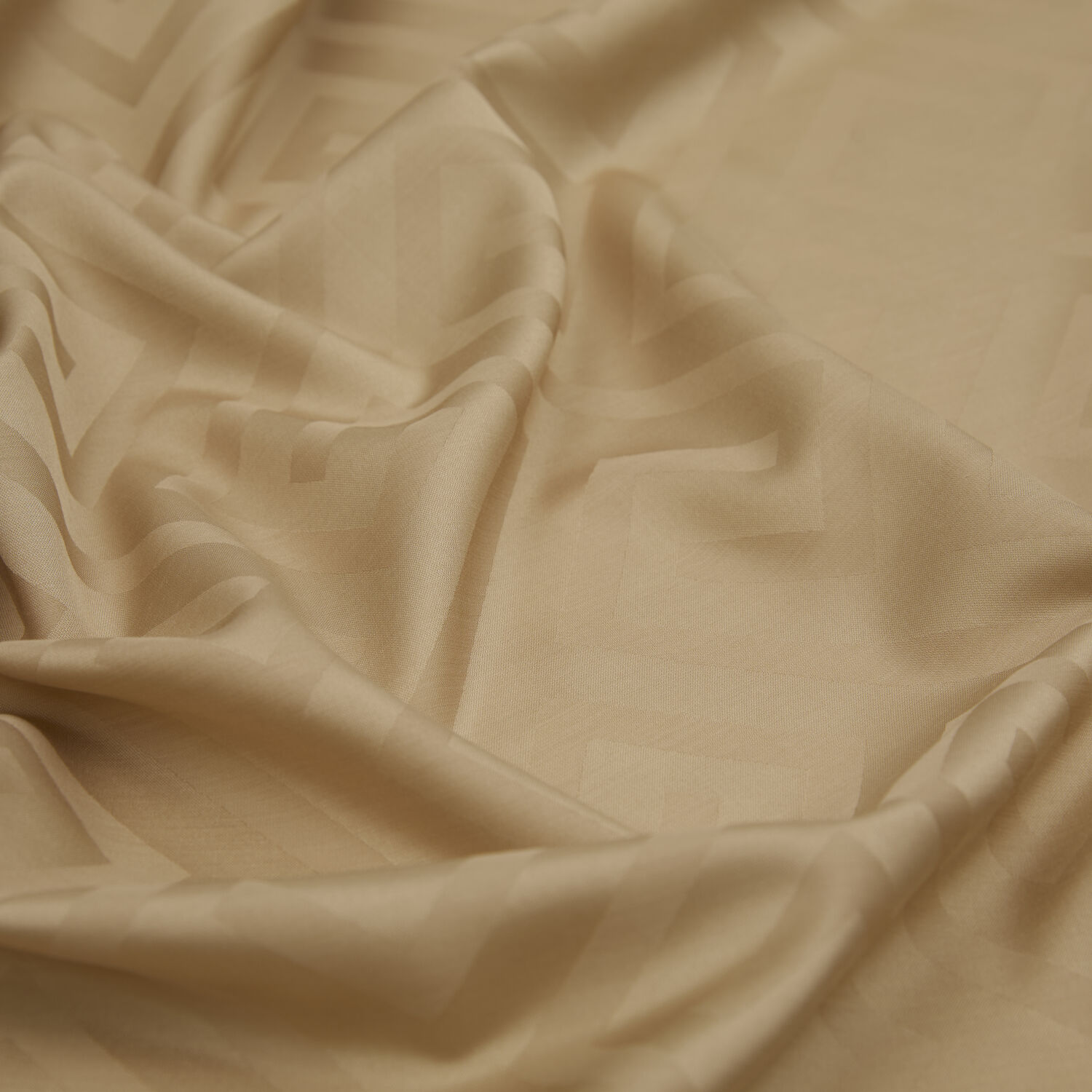 Gold G Pattern Jacquard Wool Silk Scarf - 2