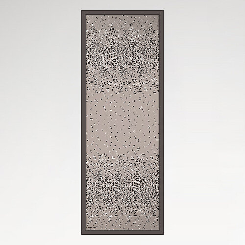 Gray Abstract Leopard Print Silk Scarf - Vismara