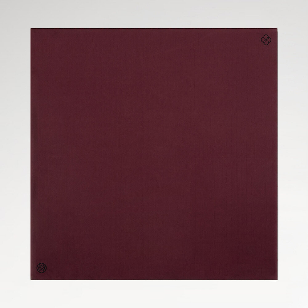 Green and Burgundy Double-Sided Twill Silk Square Scarf - 2