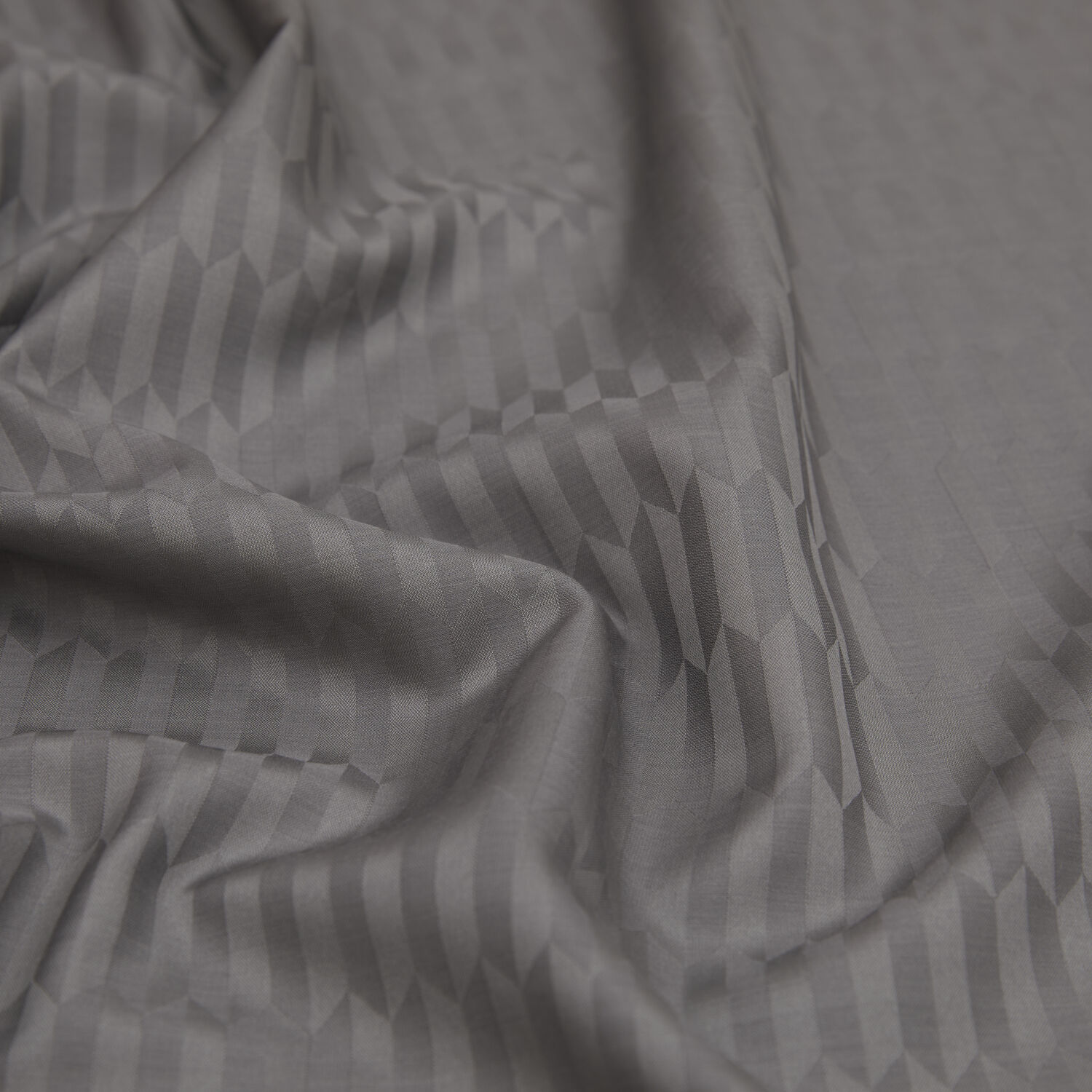 Grey Drop Pattern Jacquard Wool Silk Scarf - 2