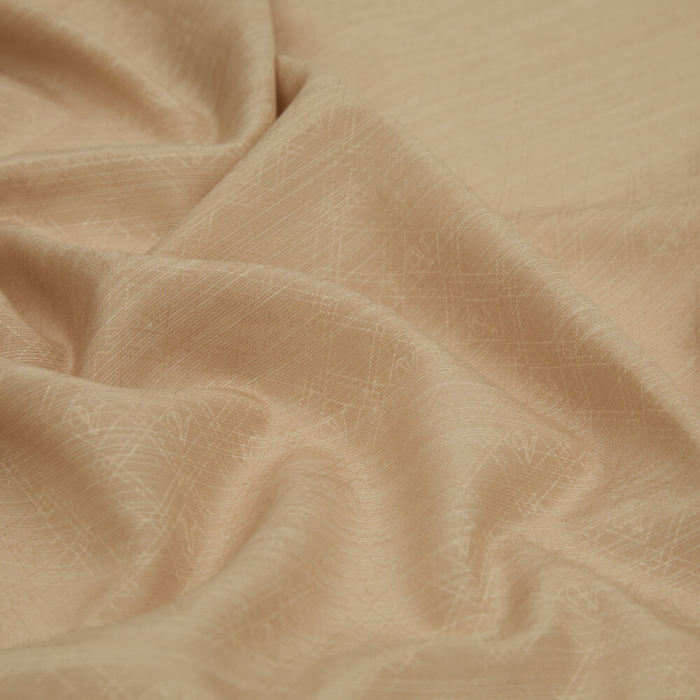 Honey Bubble Monogram Pattern V Jacquard Cotton Silk Scarf - Vismara
