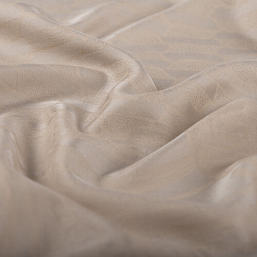 Light Stone Royal Textured Jacquard Cotton Silk Scarf - Vismara