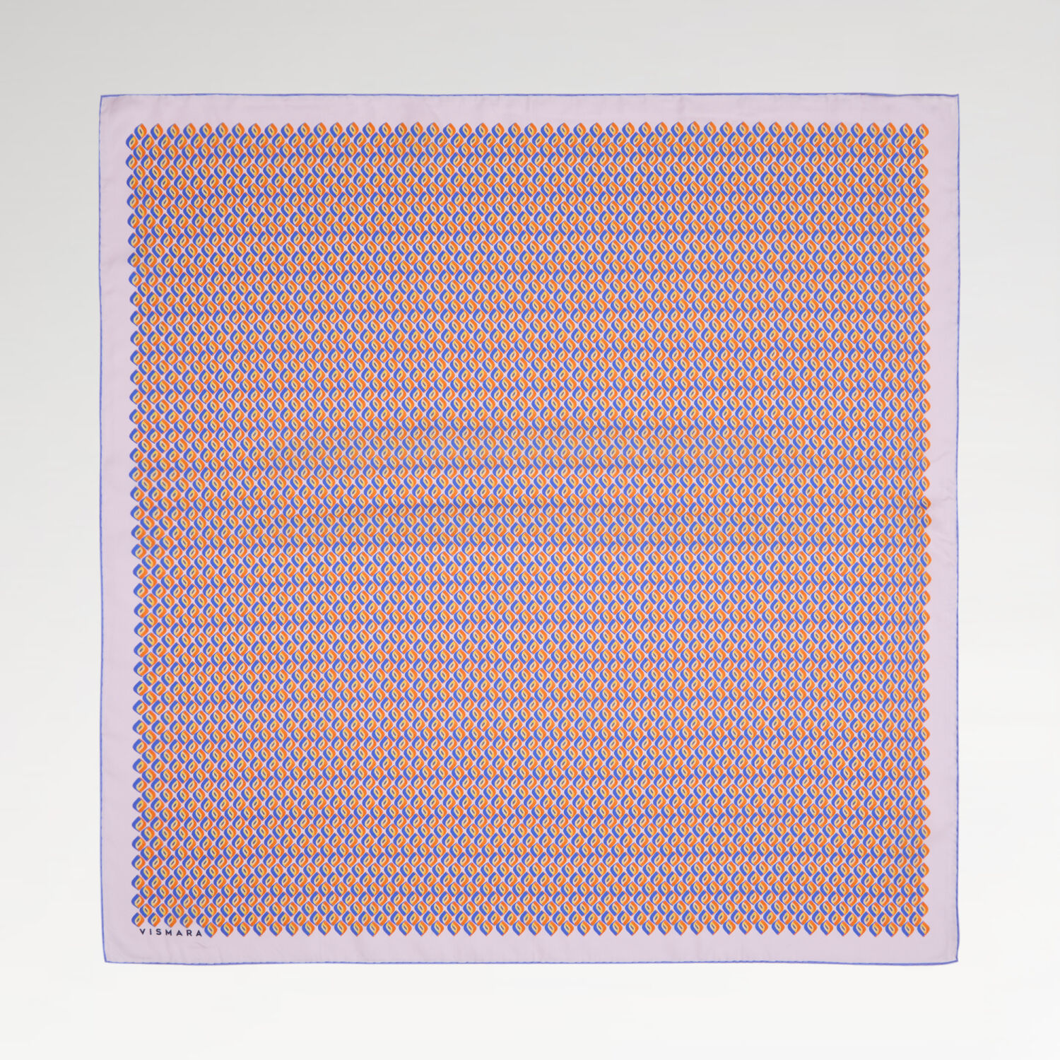 Lila Prizma Retro Desenli Twill İpek Eşarp - 1