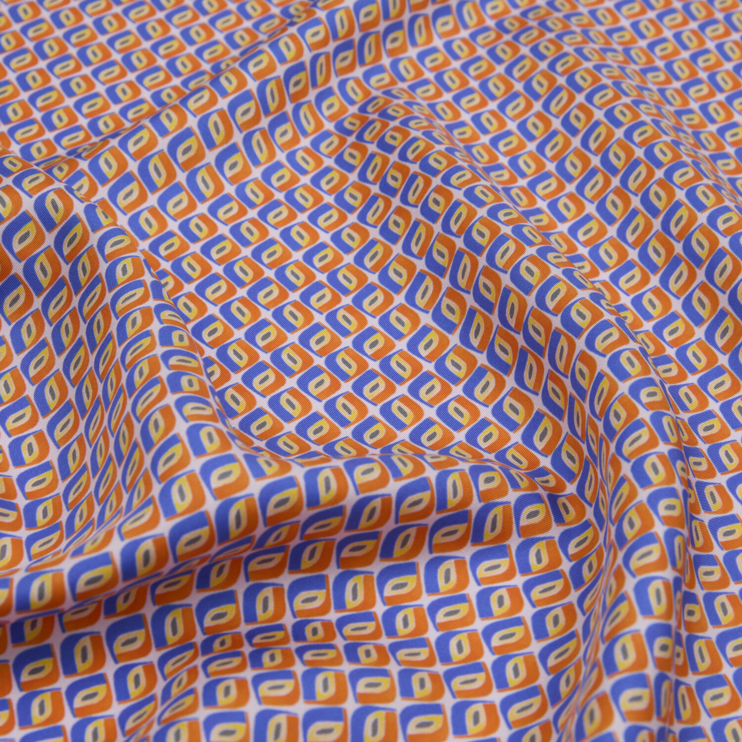 Lila Prizma Retro Desenli Twill İpek Eşarp - 2