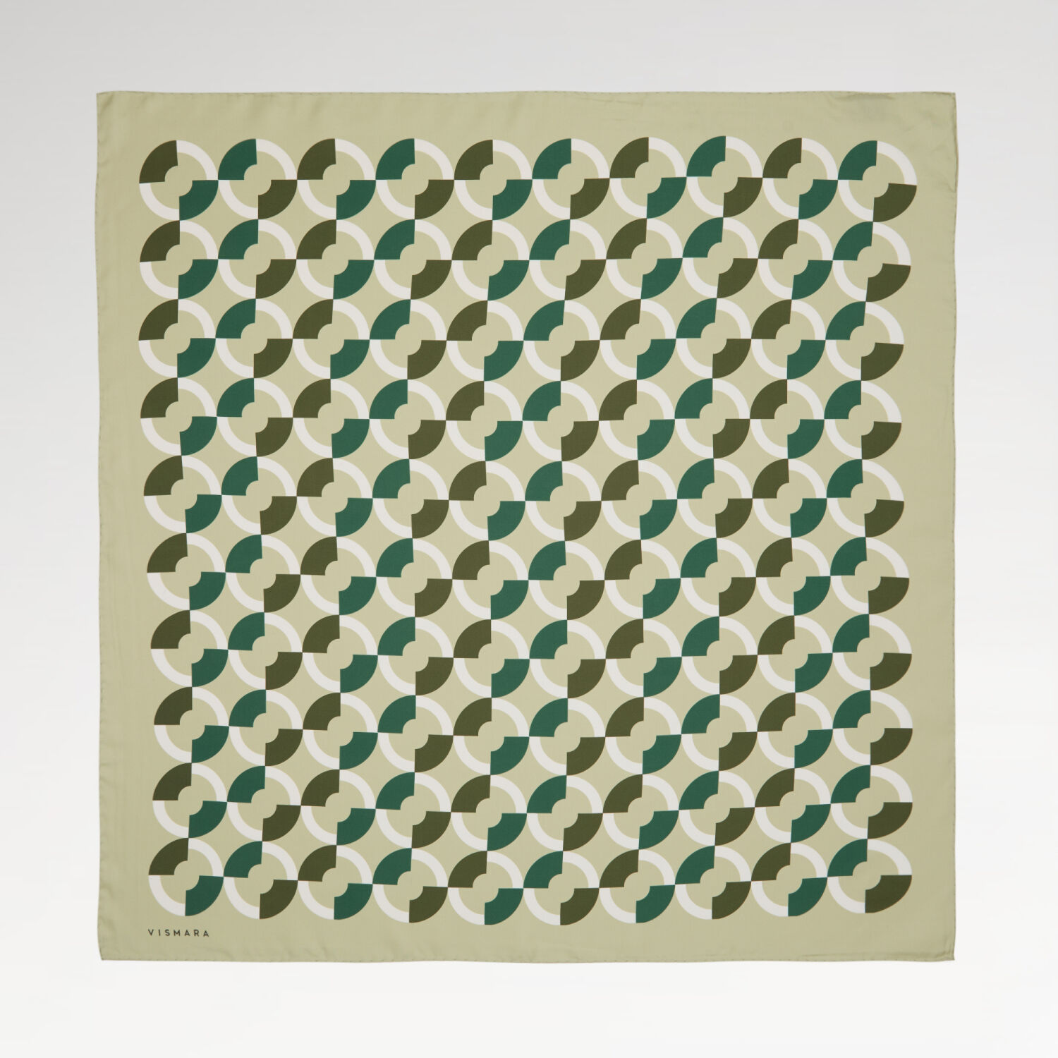 Mint Çember Desenli Twill İpek Eşarp - 1