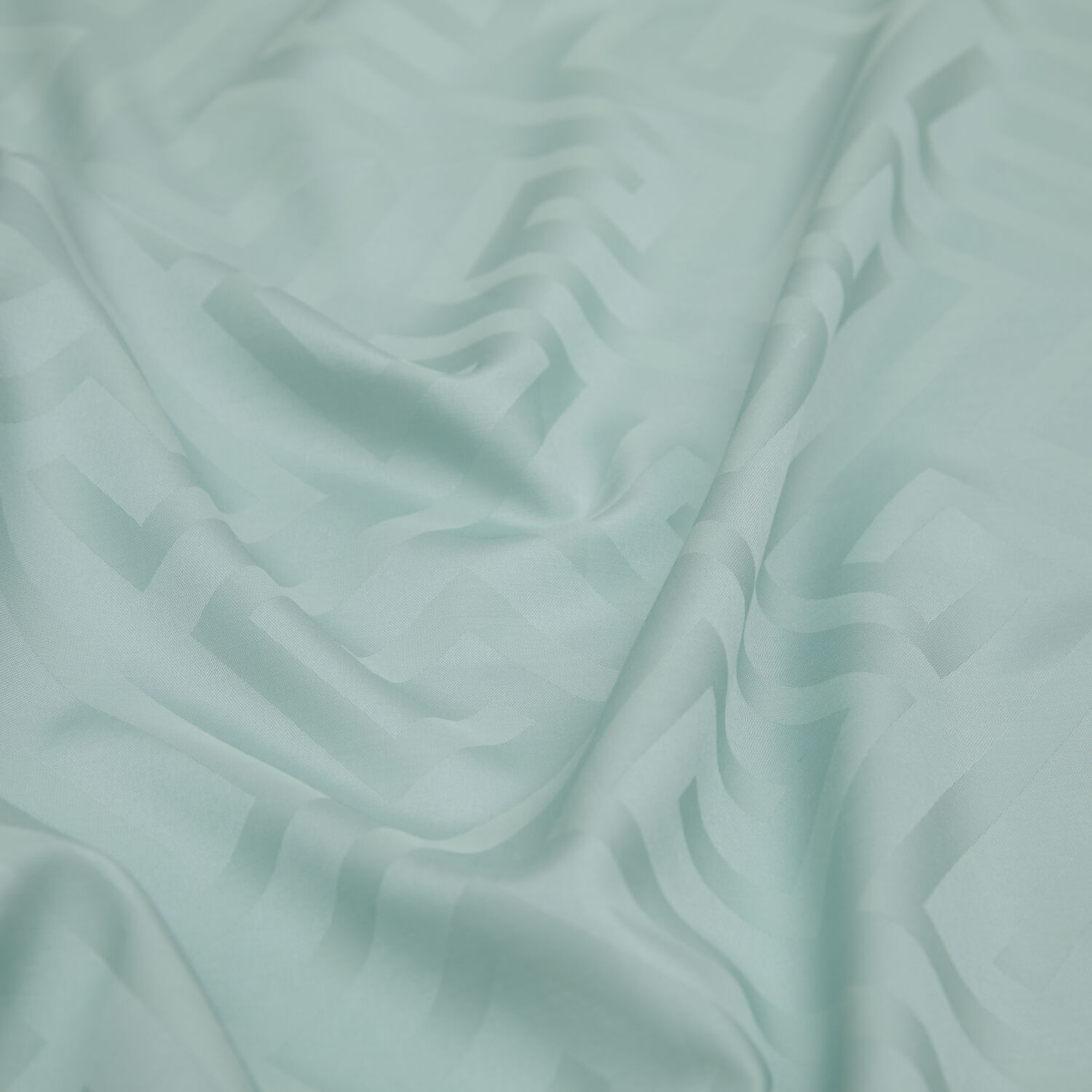 Mint G Pattern Jacquard Wool Silk Scarf - 2