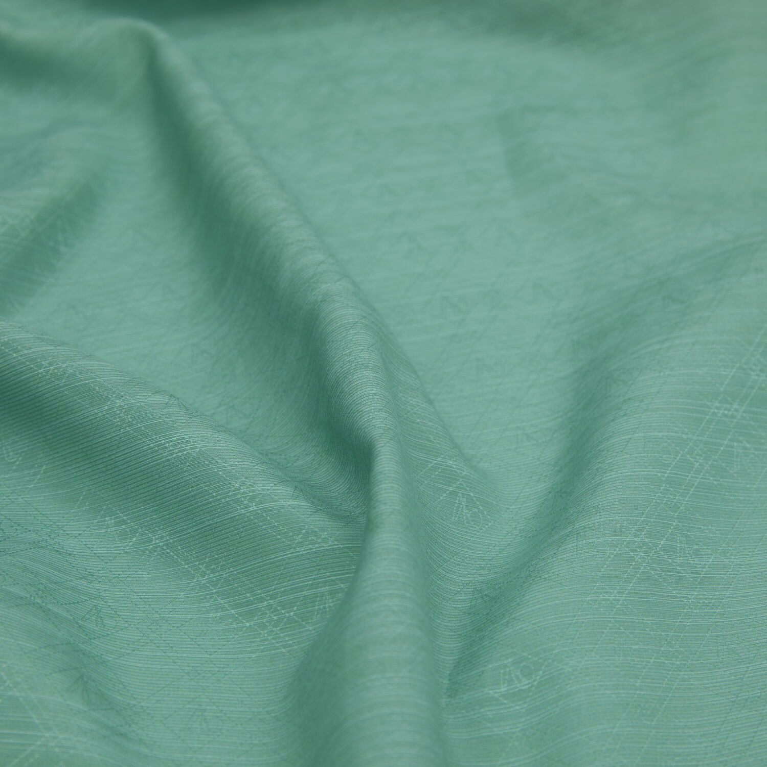 Mint Monogram Pattern V Jacquard Cotton Silk Scarf - 2