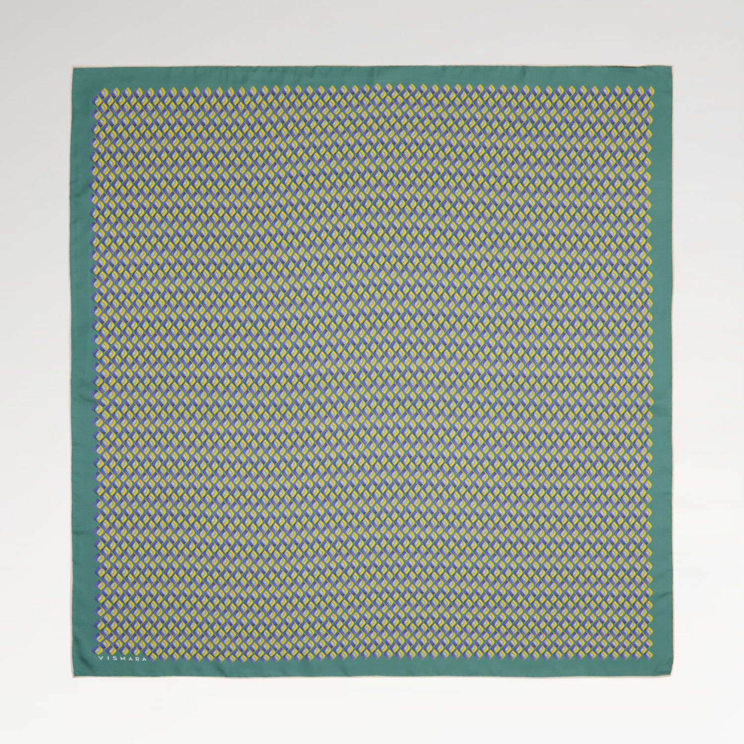 Mint Prizma Retro Desenli Twill İpek Eşarp - 1