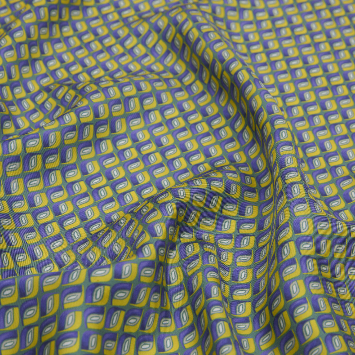 Mint Prizma Retro Desenli Twill İpek Eşarp - 2