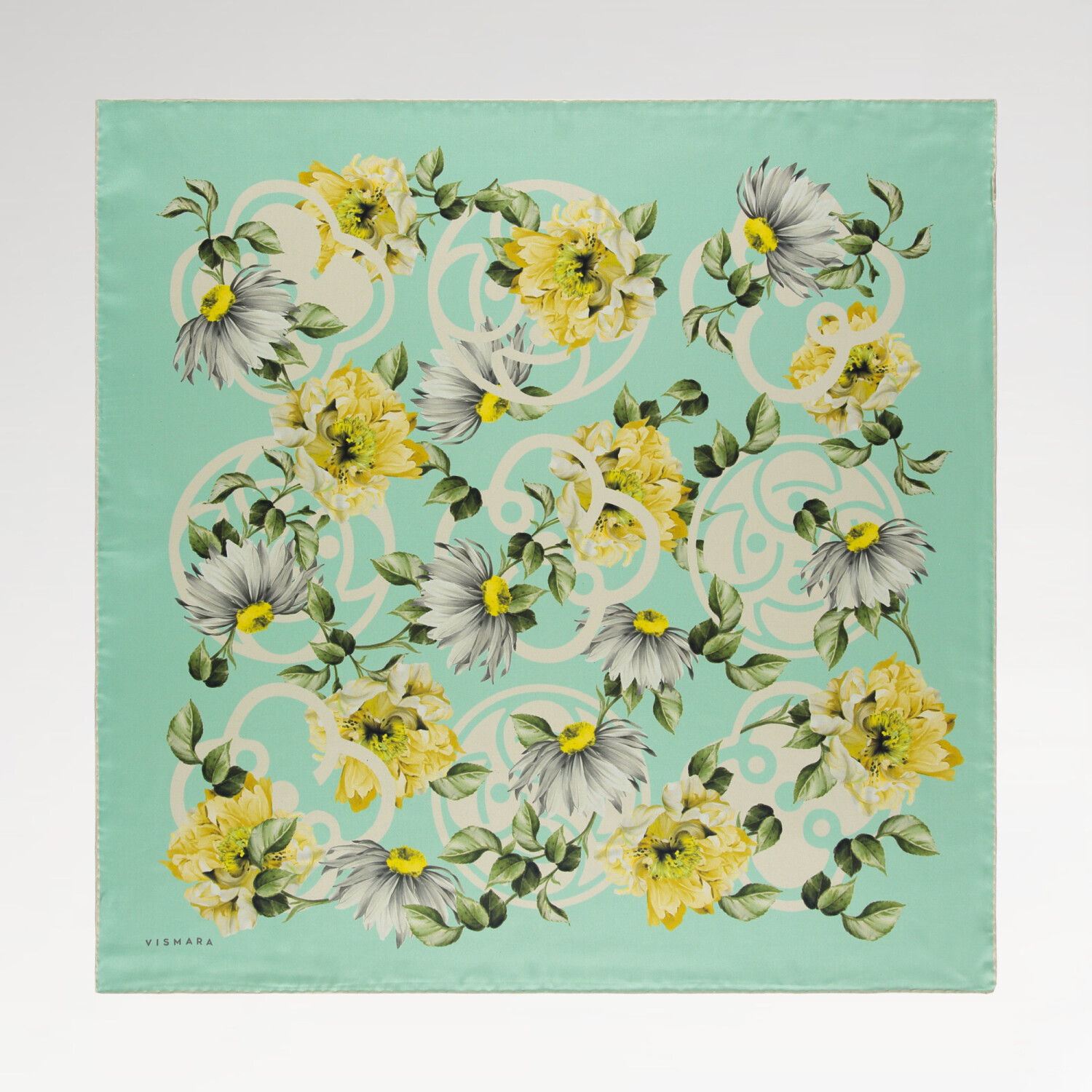 Mint Pure Grace Desen Twill İpek Eşarp - 1