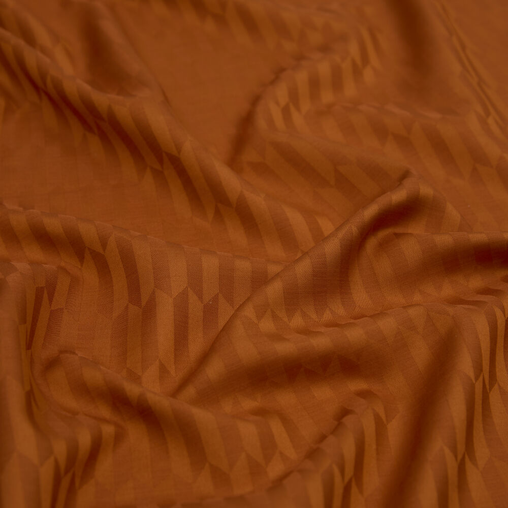 Mustard Drop Pattern Jacquard Wool Silk Scarf - Vismara