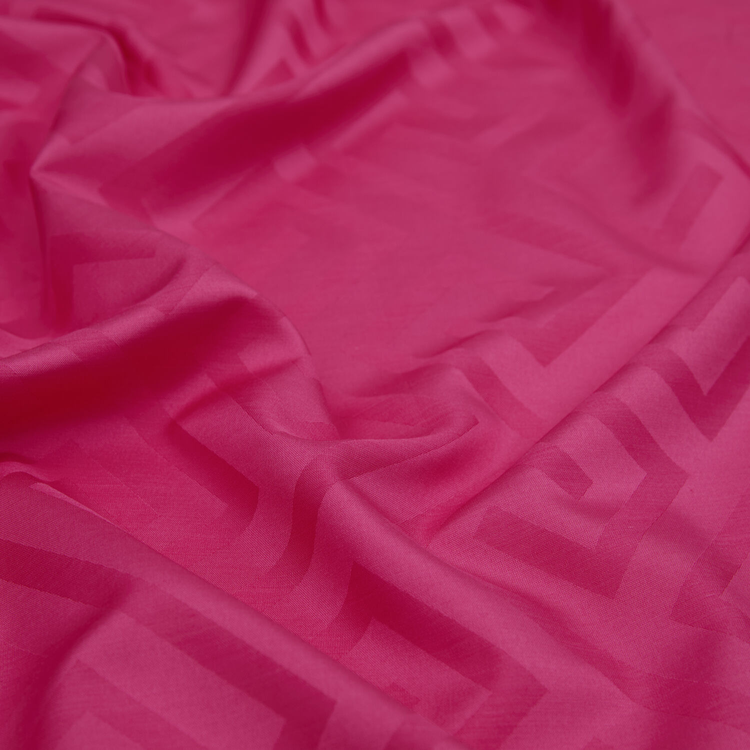 Pink G Pattern Jacquard Wool Silk Scarf - 2