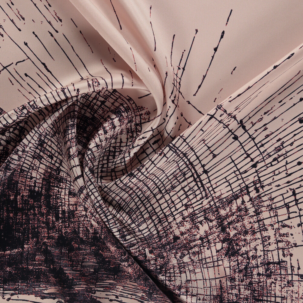 Powder Laminate Pattern Twill Silk Square Scarf - Vismara