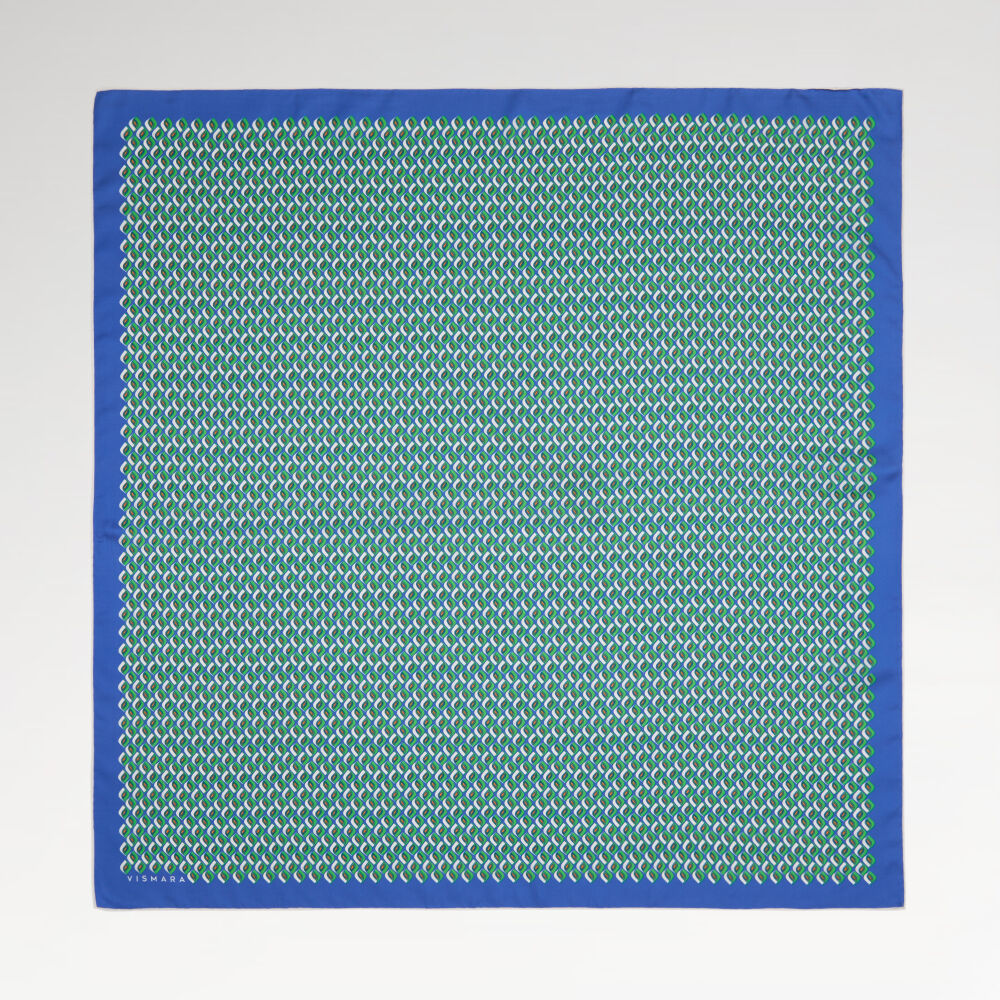 Saks Prism Retro Patterned Twill Silk Square Scarf