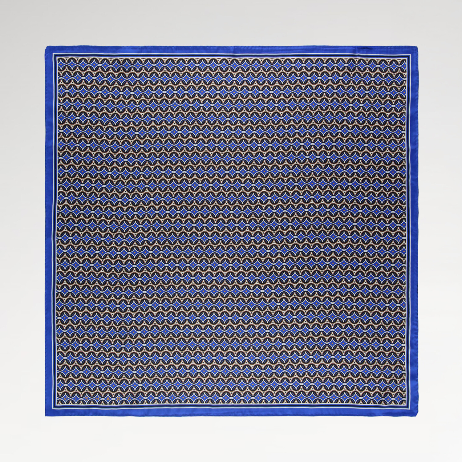Saks Retro Pattern Twill Silk Square Scarf - 1