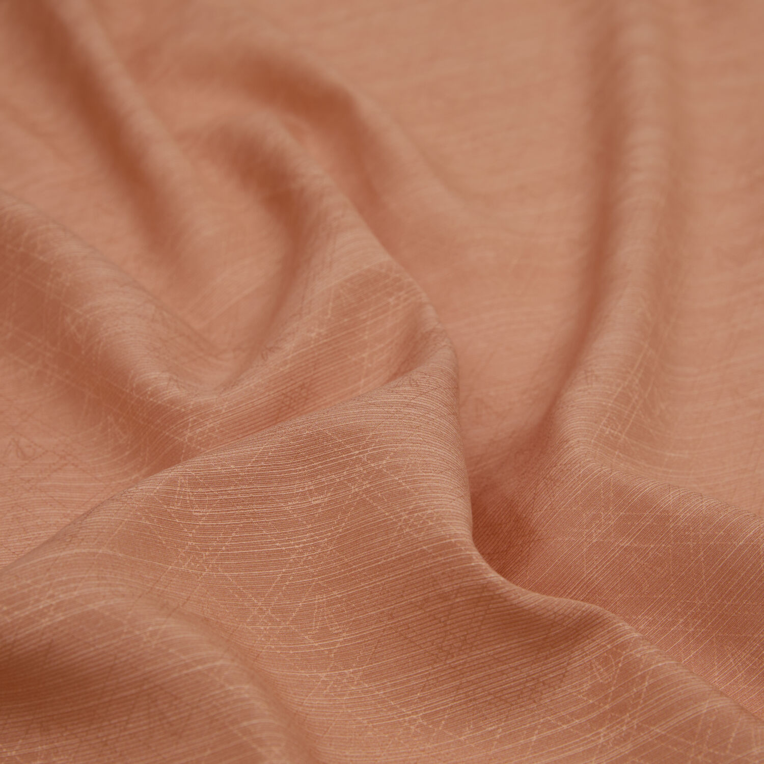 Salmon Monogram Pattern V Jacquard Cotton Silk Scarf - 2