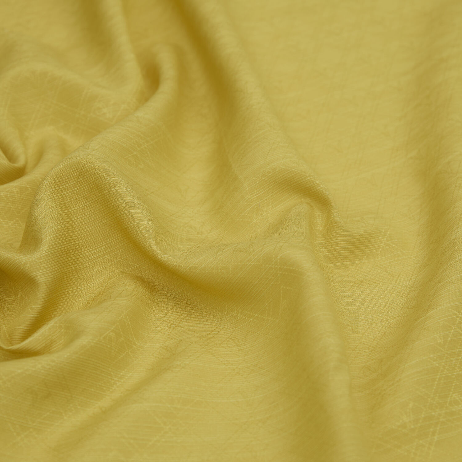 Sciarpa in cotone e seta con motivo monogramma giallo a V - 2