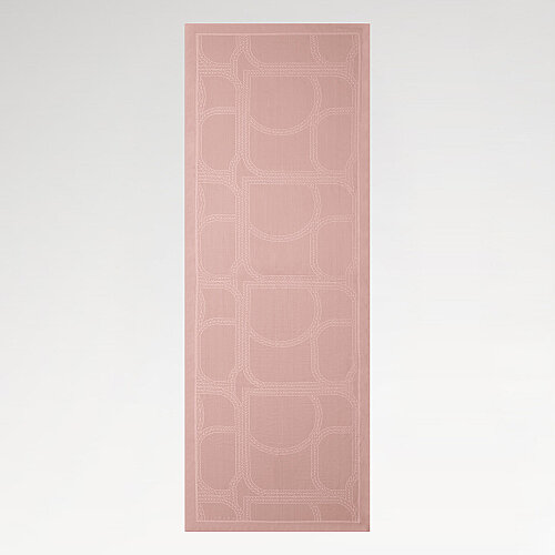 Sciarpa in cotone e seta jacquard color rosa cipria con motivo geometrico Mira. - Vismara