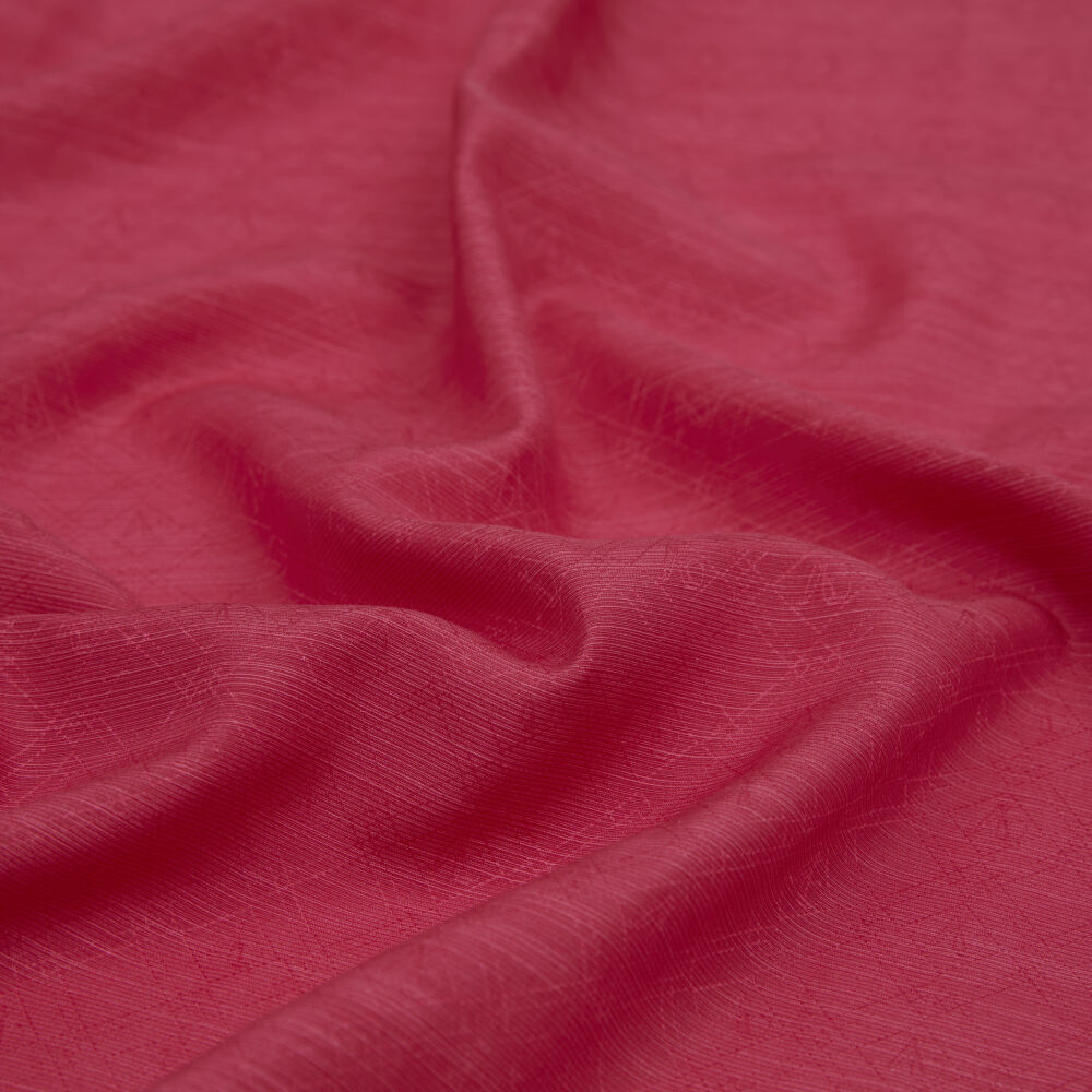 Sciarpa in cotone e seta jacquard con motivo monogramma rosa a V - Vismara