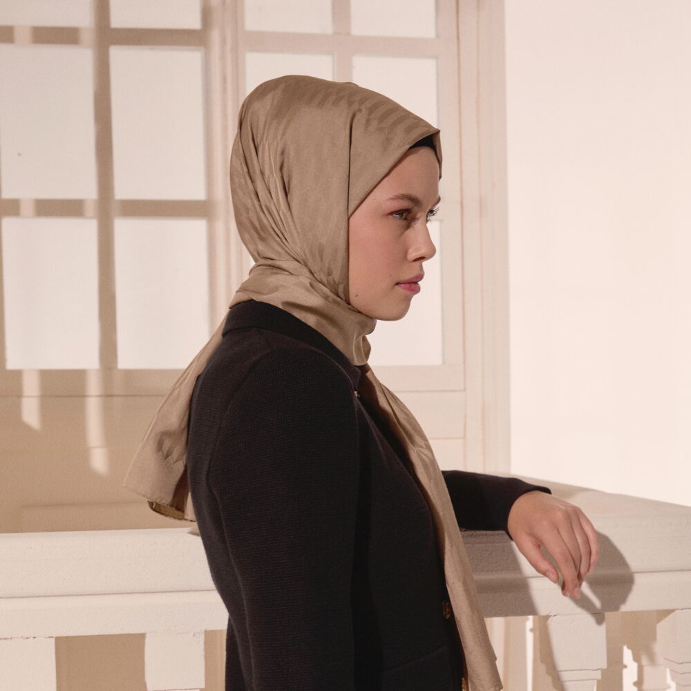 Sciarpa in lana e seta con motivo a goccia di visone - Vismara