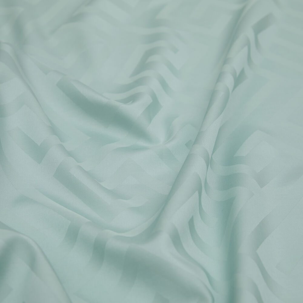 Sciarpa in lana e seta jacquard con motivo a G menta - Vismara