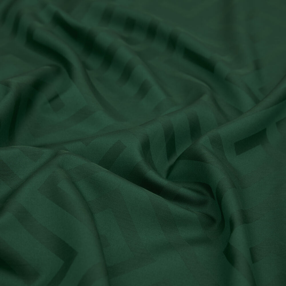 Sciarpa in lana e seta jacquard con motivo G verde smeraldo - Vismara