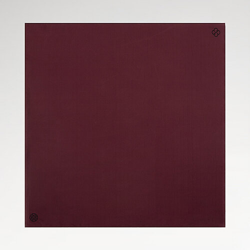Sciarpa quadrata in twill di seta double-face verde e bordeaux - Vismara