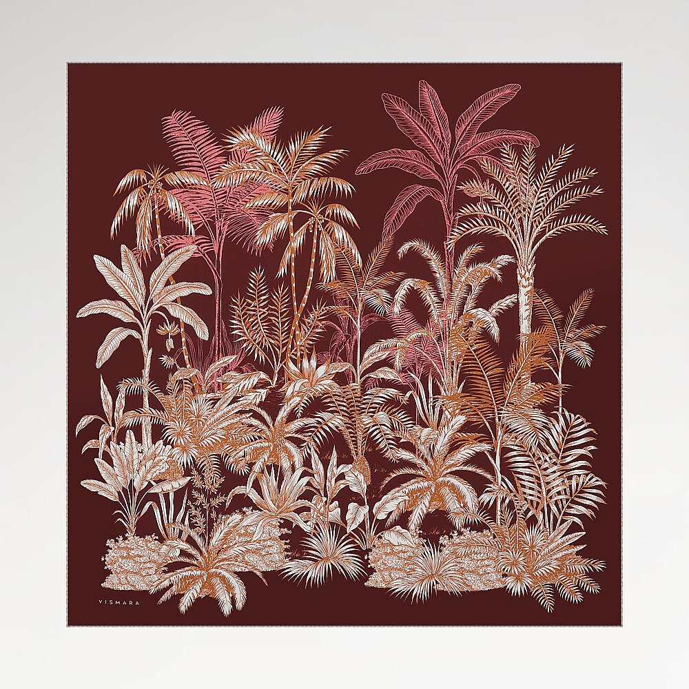 Sciarpa quadrata in twill di seta con motivo 