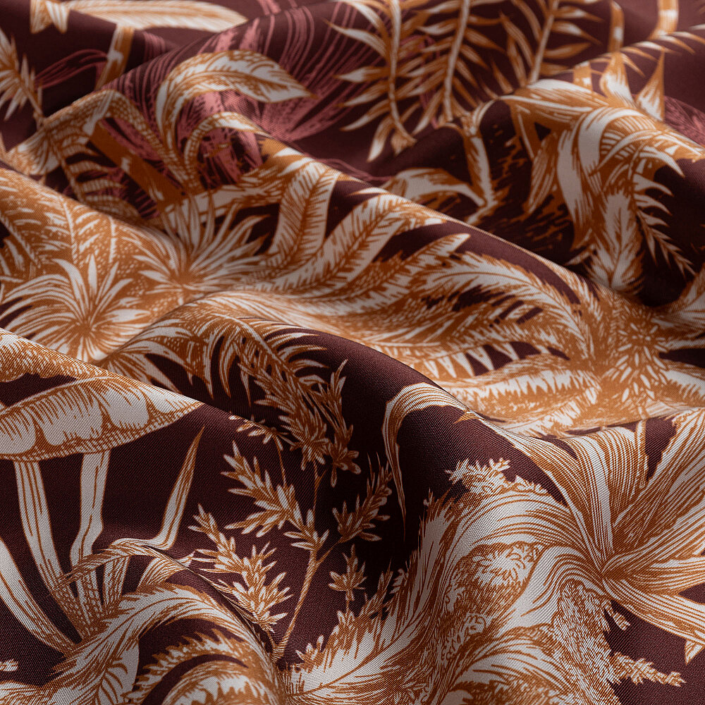 Sciarpa quadrata in twill di seta con motivo 