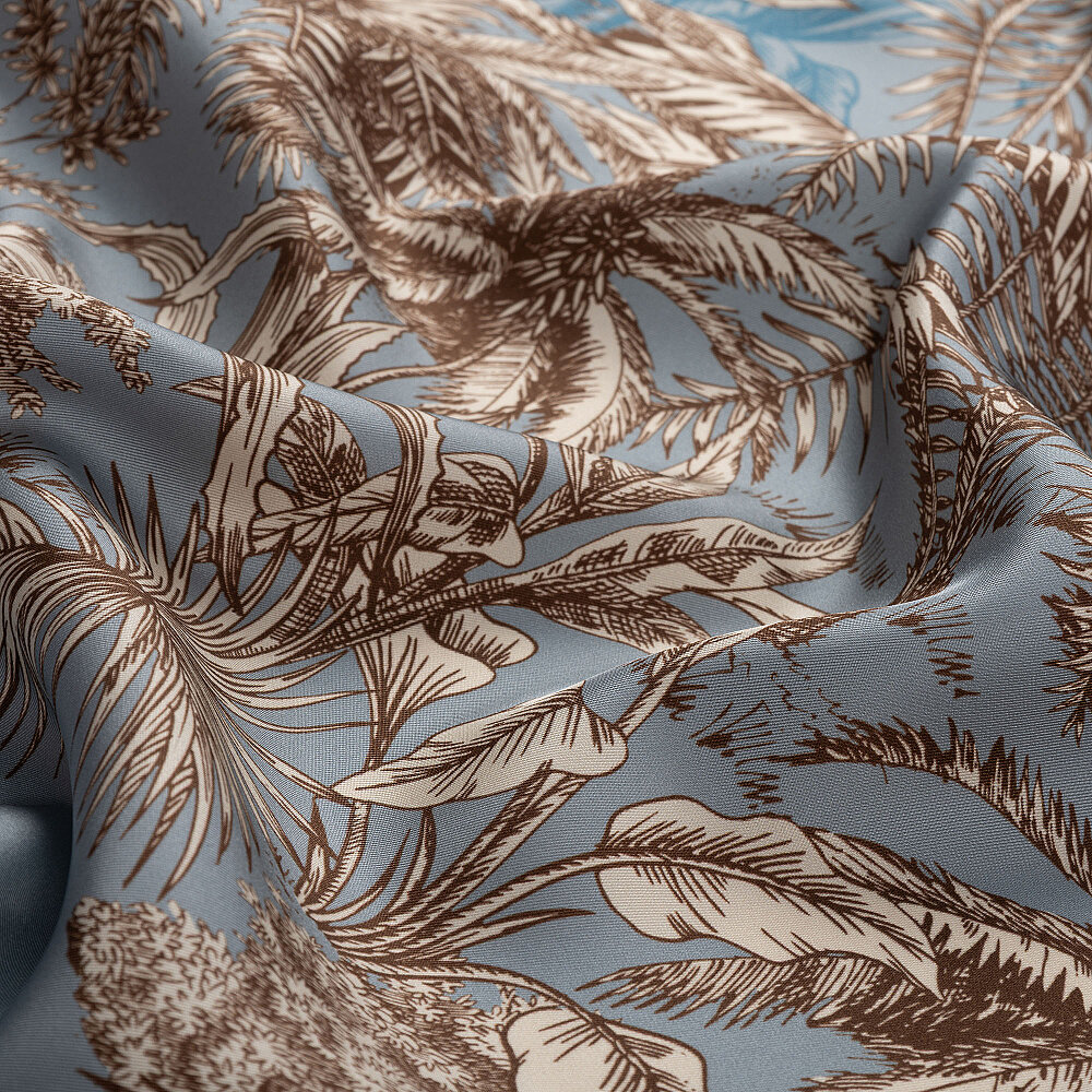 Sciarpa quadrata in seta twill con motivo 