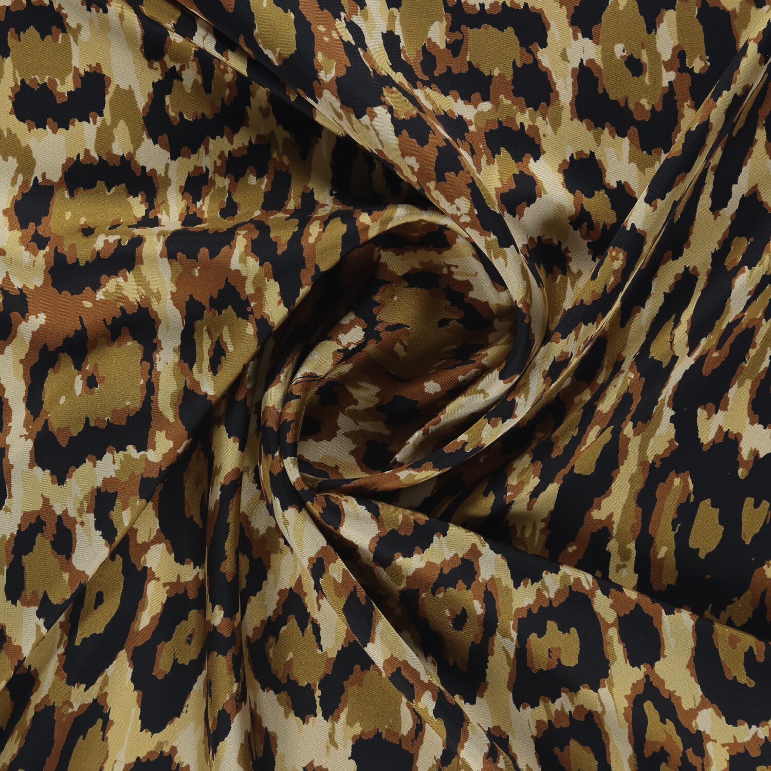 Sciarpa quadrata in twill di seta con motivo leopardato giallo Vismara - 2