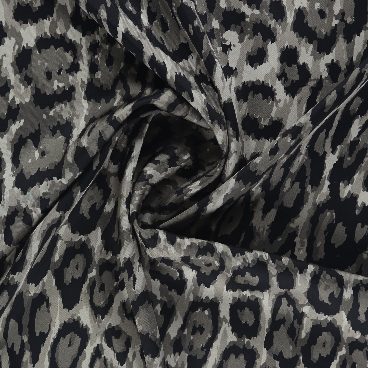 Sciarpa quadrata in twill di seta con motivo leopardato in visone Vismara - 2
