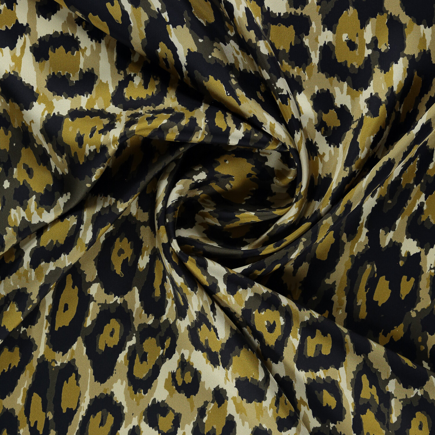 Sciarpa quadrata in twill di seta con motivo leopardato Vismara verde acqua - 2