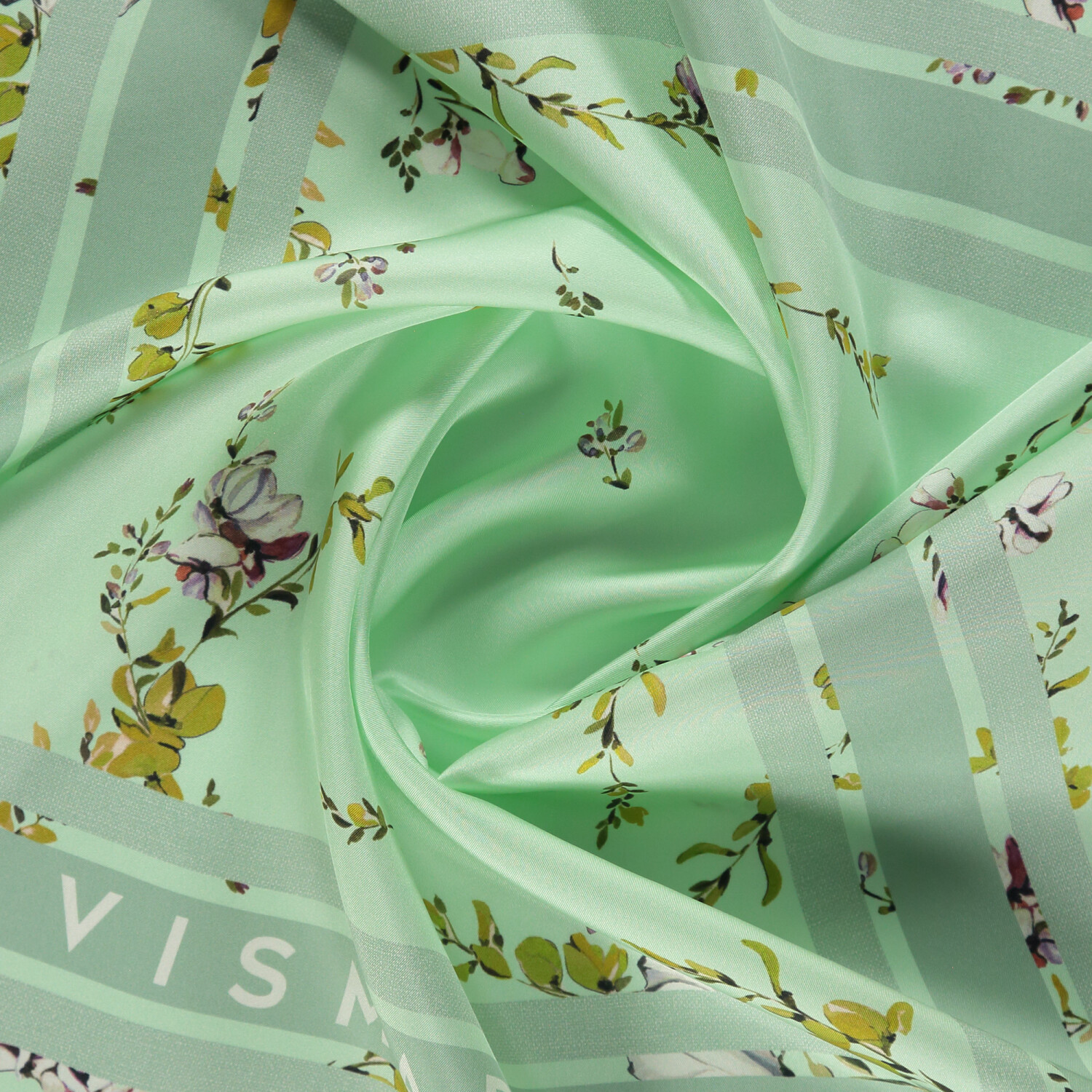 Sciarpa quadrata in twill di seta con motivo 