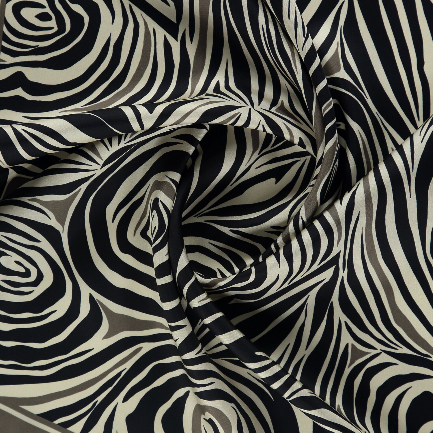 Sciarpa quadrata in twill di seta con motivo monofiore di visone - 2