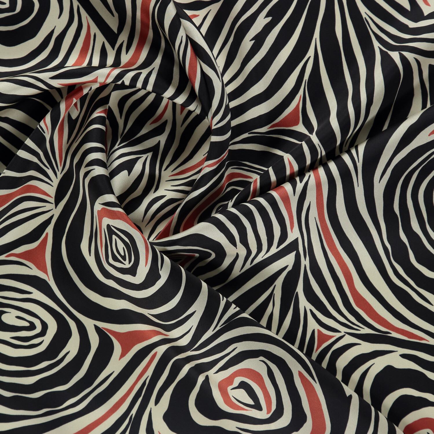Sciarpa quadrata in twill di seta con motivo monofiore rosa - 2