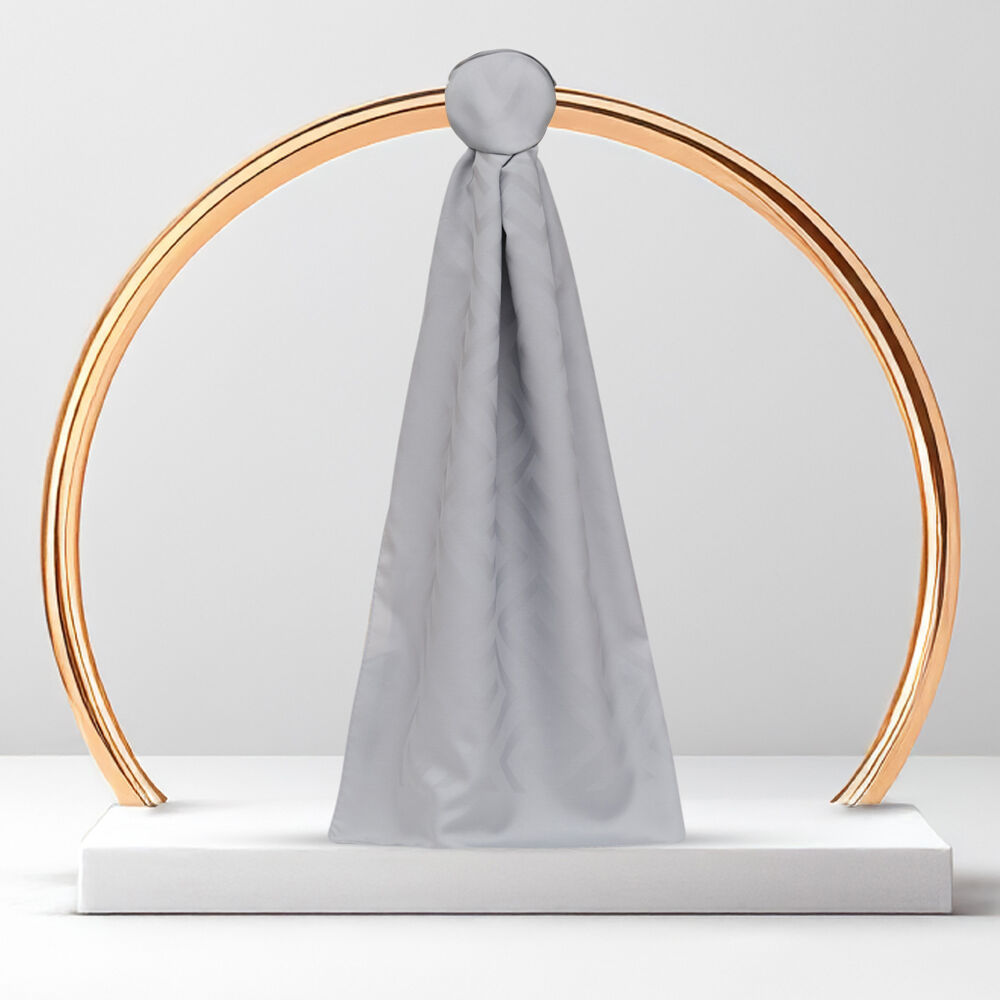 Silver G Pattern Jacquard Wool Silk Scarf