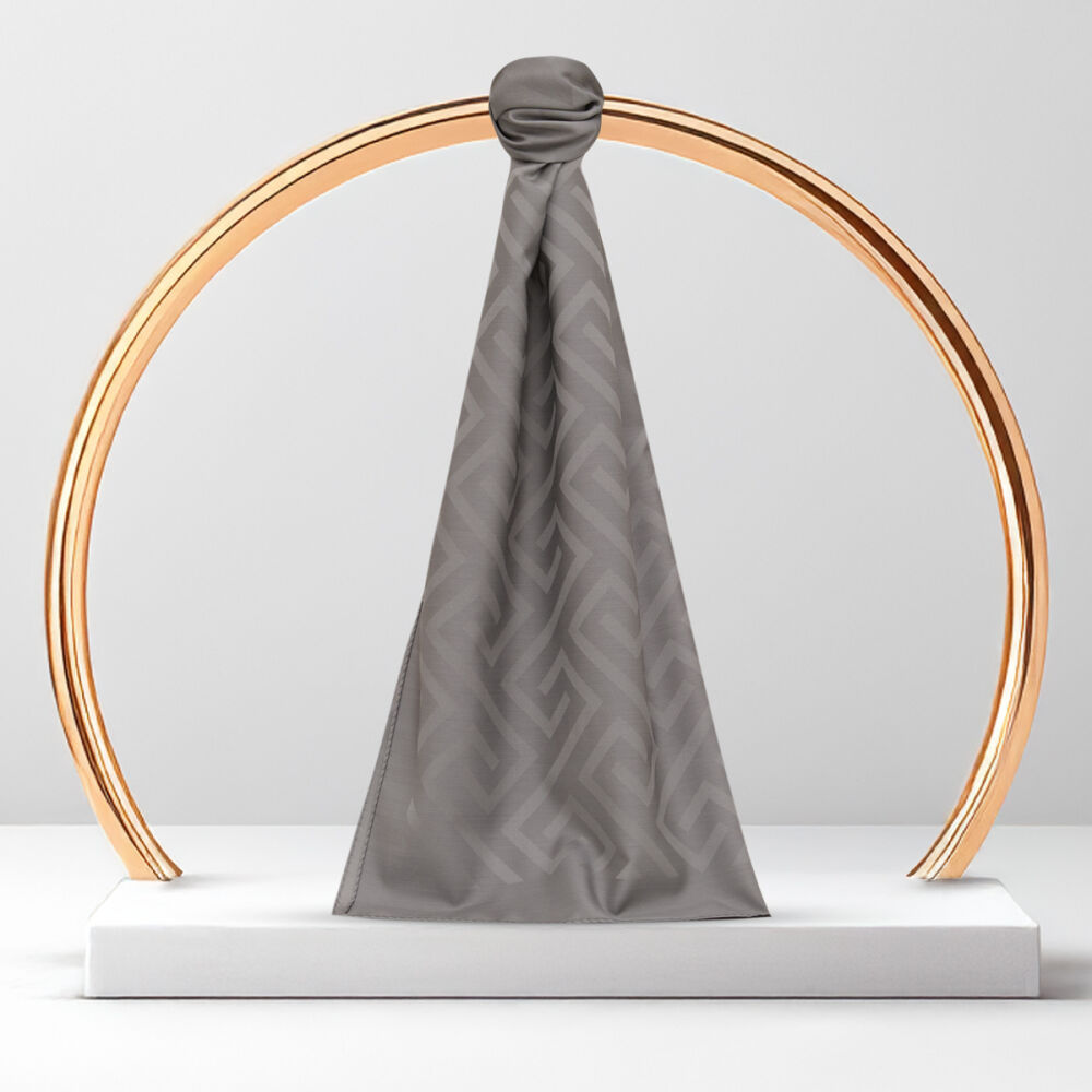 Smoke G Pattern Jacquard Wool Silk Scarf