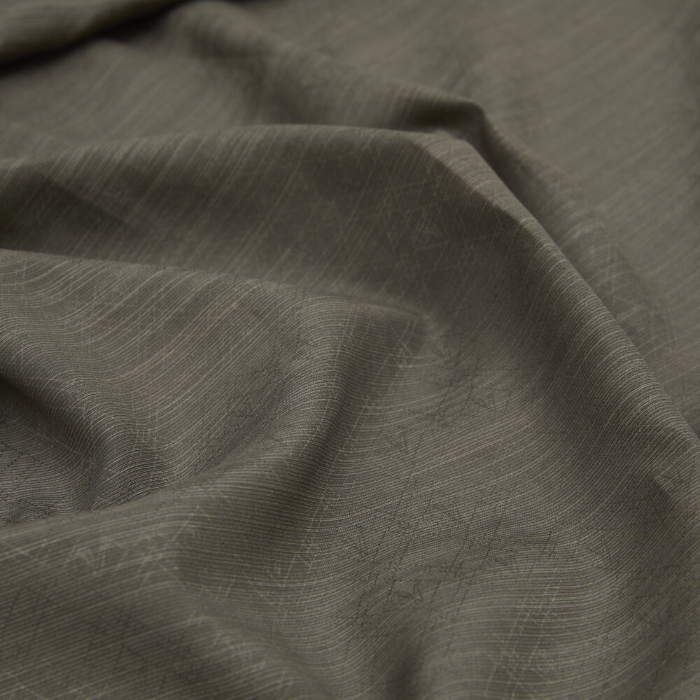 Smoke Monogram Pattern V Jacquard Cotton Silk Scarf - Vismara