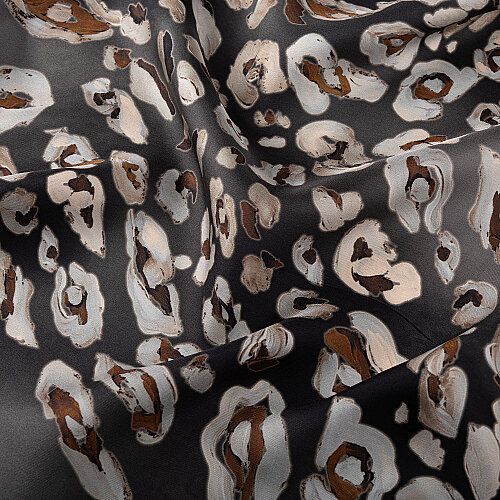 Smoked Classic Panther Pattern Silk Scarf - Vismara